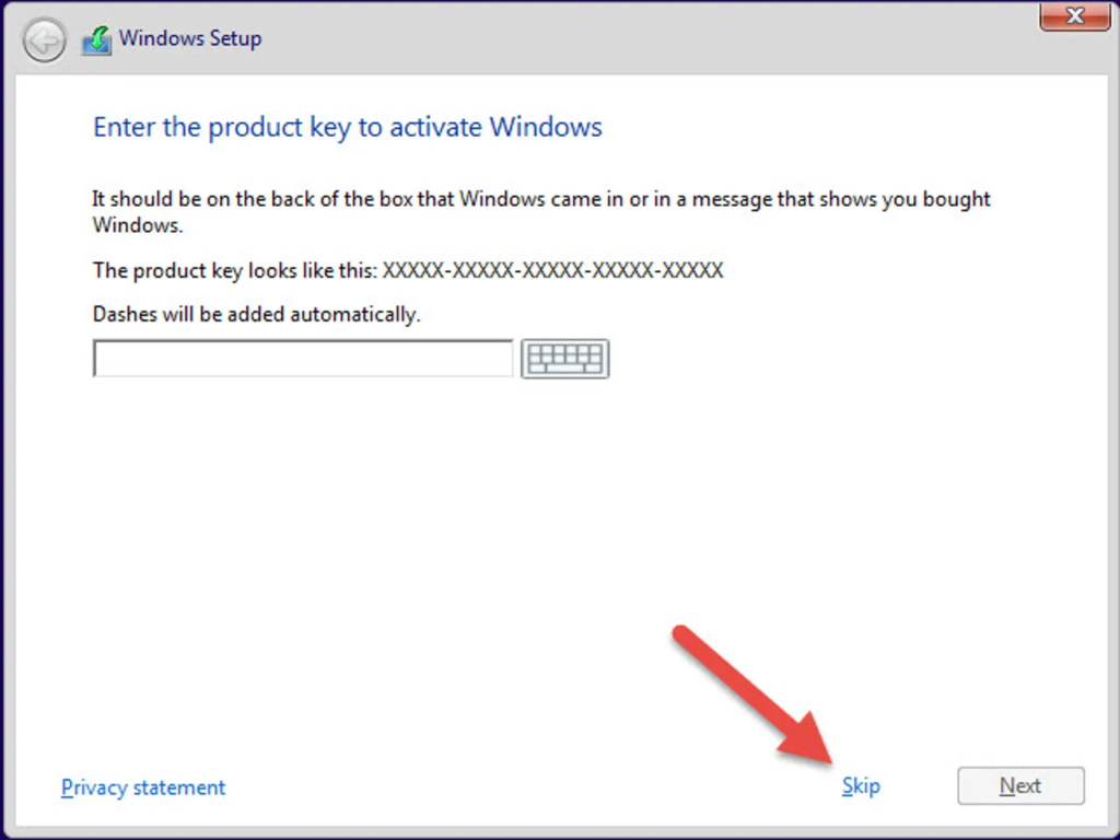 skip-product-key